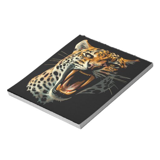 Angriffskopf von Leopard Notizblock (Rotiert)