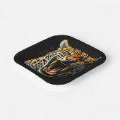 Angriffskopf von Leopard Pappteller (Gewinkelt)