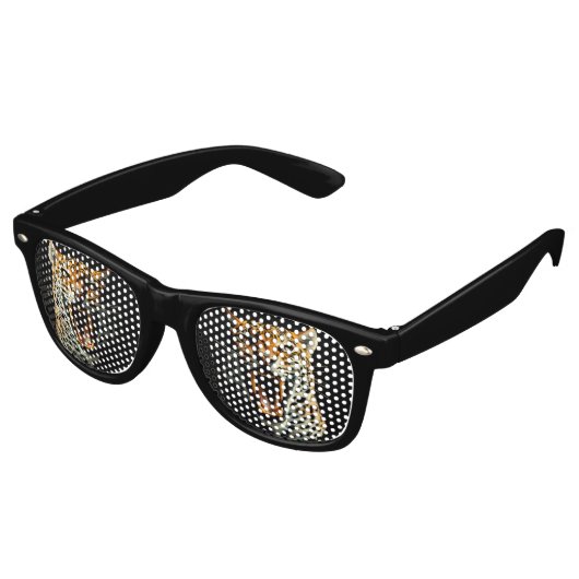 Angriffskopf von Leopard Partybrille (Schrägansicht)