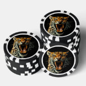 Angriffskopf von Leopard Pokerchips (Stapel)