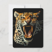 Angriffskopf von Leopard RSVP Karte (Vorderseite)
