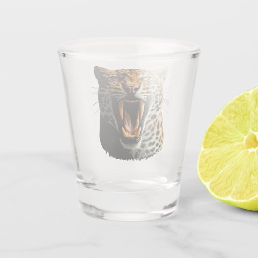 Angriffskopf von Leopard Schnapsglas (Rückseite)