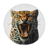 Angriffskopf von Leopard Schneidebrett (Vorderseite)