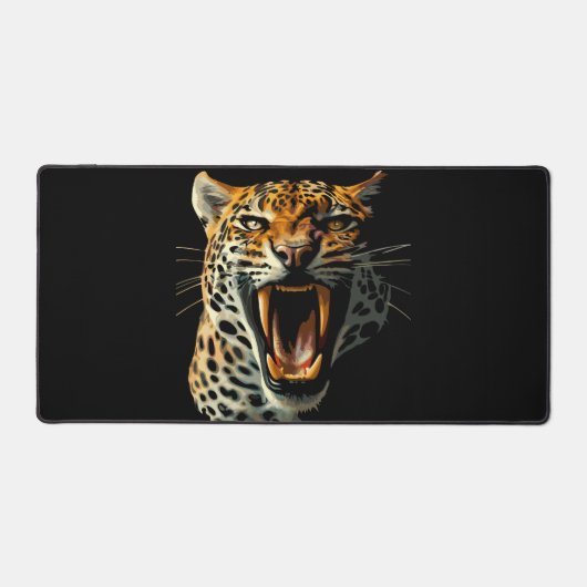 Angriffskopf von Leopard Schreibtischunterlage (Vorderseite)