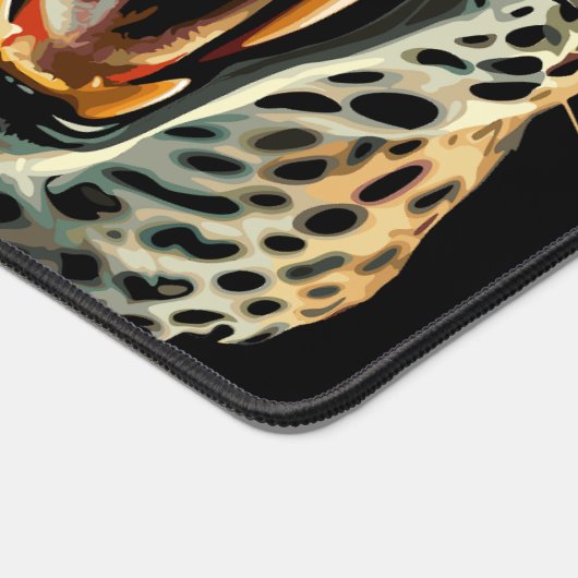 Angriffskopf von Leopard Schreibtischunterlage (Ecke)