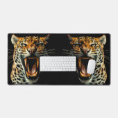 Angriffskopf von Leopard Schreibtischunterlage (Tastatur & Maus)