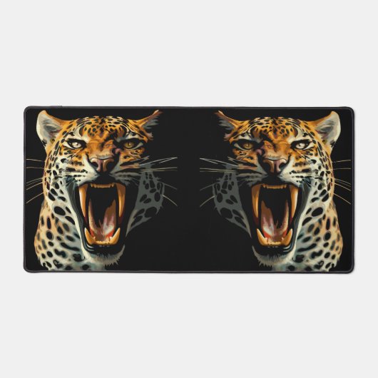 Angriffskopf von Leopard Schreibtischunterlage (Vorderseite)