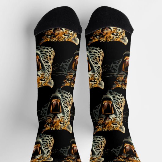 Angriffskopf von Leopard Socken (Oben)