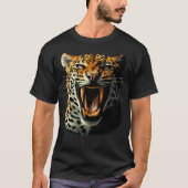 Angriffskopf von Leopard T-Shirt (Vorderseite)