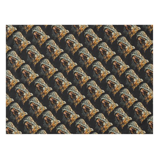 Angriffskopf von Leopard Tischdecke (Vorderseite (Horizontal))