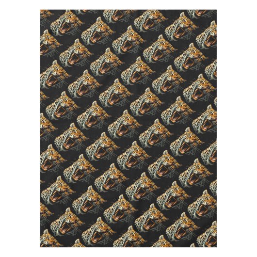 Angriffskopf von Leopard Tischdecke (Vorderseite)