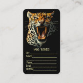 Angriffskopf von Leopard Visitenkarte (Vorderseite)