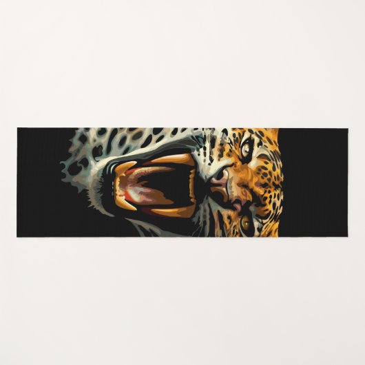 Angriffskopf von Leopard Yogamatte (Vorderseite (Horizontal))