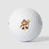 Angry-Affen-Cartoon Golfball (Vorderseite)