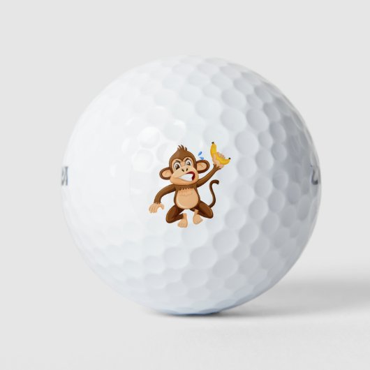 Angry-Affen-Cartoon Golfball (Vorderseite)