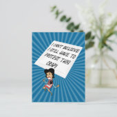 Angry-Aktivist mit einem Protestzeichen Postkarte (Stehend Vorderseite)