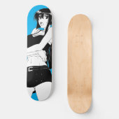 Angry Anime Girl Skateboard Deck (Vorderseite)