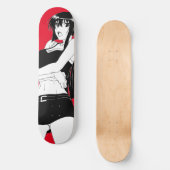Angry Anime Girl Skateboard Deck (Vorderseite)