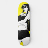Angry Anime Girl Skateboard Deck (Vorderseite)