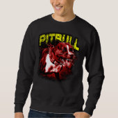 Angry Apbt American Pitbull Terrier Sweatshirt (Vorderseite)
