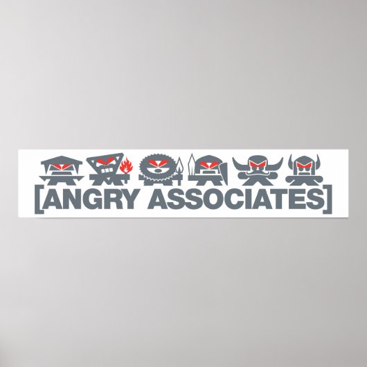 Angry Associates Crew - grau auf leicht Poster (Vorne)