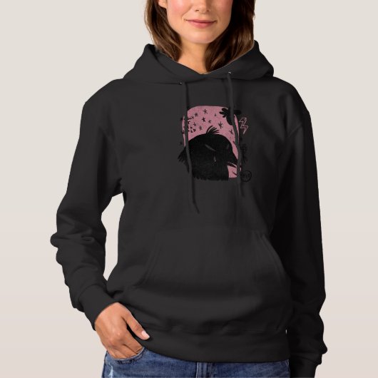 Angry At The World Raven Retro Witch Pagan Hoodie (Vorderseite)