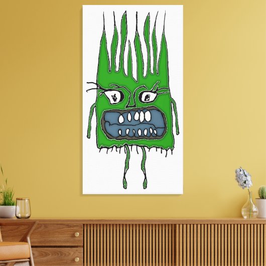 Angry Baby Vampire Funny Beängstigend Zeichnend Leinwanddruck (Insitu (Wohnzimmer))