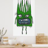 Angry Baby Vampire Funny Beängstigend Zeichnend Poster (Küche)