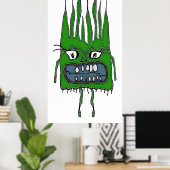 Angry Baby Vampire Funny Beängstigend Zeichnend Poster (Heimbüro)
