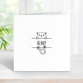 Angry Bad Tempered Cat Individuelle Name 1x1 Gummistempel