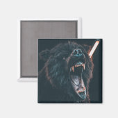 Angry Bar Zeth Black Bar Growl Magnet (Vorderseite/Rückseite)