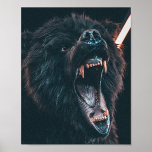 Angry Bar Zeth Black Bar Growl Poster