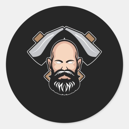 Angry Bard Handwerker Strong Tools Runder Aufkleber (Vorderseite)