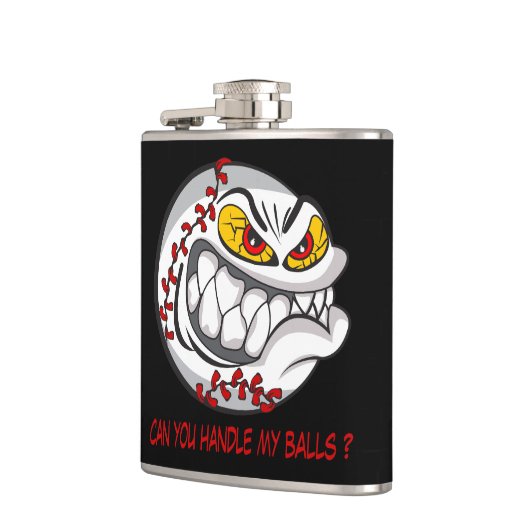 Angry Baseball Black Flachmann (Links)