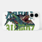 Angry beängstigend Zombie Hai Illustration Case-Mate iPhone Hülle (Rückseite (Horizontal))