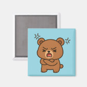Angry Bear - Fierce Animal Magnet (Vorderseite/Rückseite)