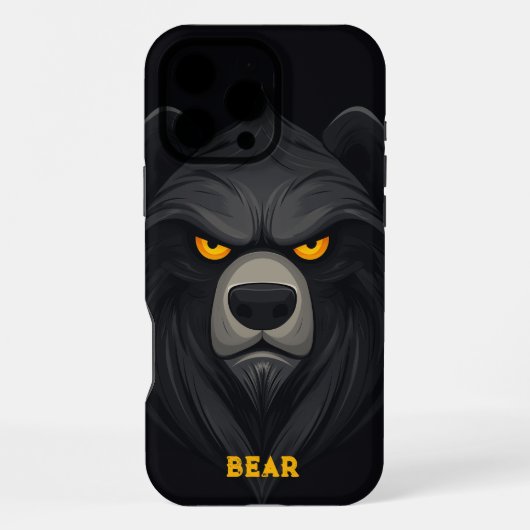 Angry Bear Personalisiert iPhone Hülle (Rückseite)