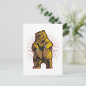 Angry Bear Postkarte (Stehend Vorderseite)
