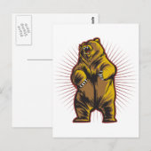 Angry Bear Postkarte (Vorne/Hinten)