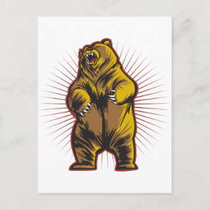 Angry Bear Postkarte