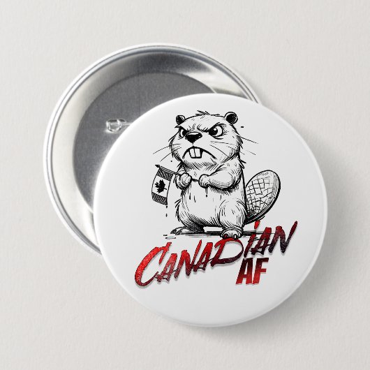 Angry Beaver Canadian AF Button (Vorne & Hinten)