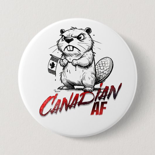 Angry Beaver Canadian AF Button (Vorderseite)