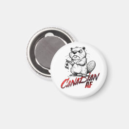 Angry Beaver Canadian AF Magnet