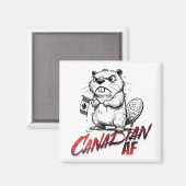 Angry Beaver Canadian AF Magnet (Vorderseite/Rückseite)