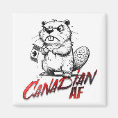 Angry Beaver Canadian AF Magnet (Vorne)