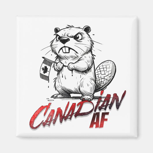 Angry Beaver Canadian AF Magnet (Vorne)