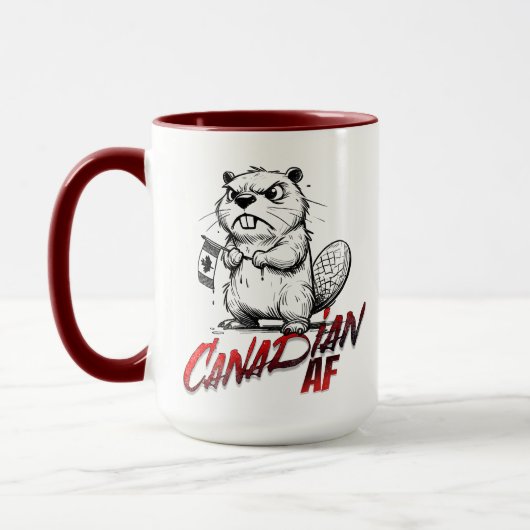 Angry Beaver Canadian AF Tasse (Links)