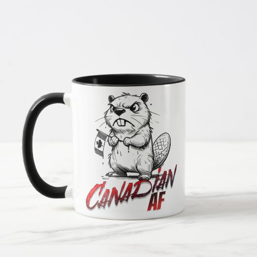 Angry Beaver Canadian AF Tasse (Links)