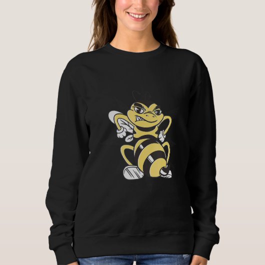 Angry Bee Beängstigend Sweatshirt (Vorderseite)
