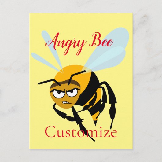Angry Bee Thunder_Cove Postkarte (Vorderseite)